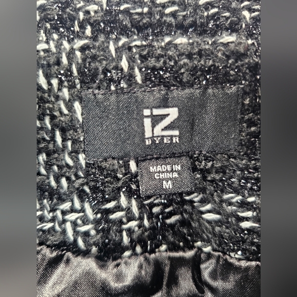 IZ Byer Women's Black & White jacket size Medium - Picture 6 of 7